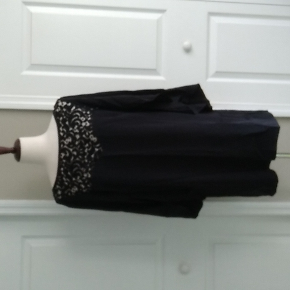 Milly Black Kiera Butterfly Sleeve Dress
